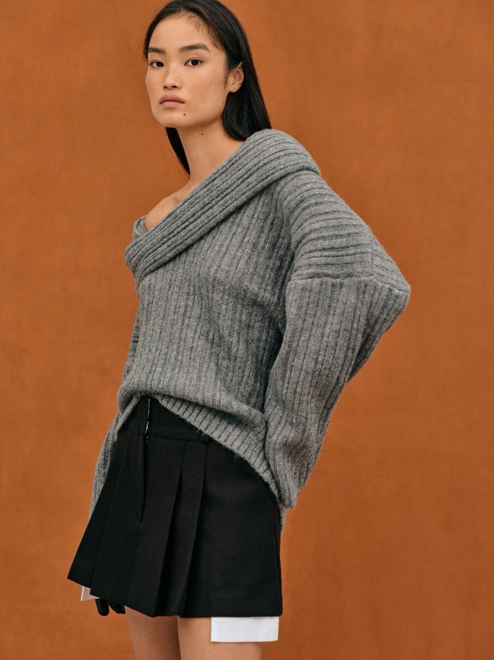 Becca oversized high roll knit pullover - Picture 3 of 4